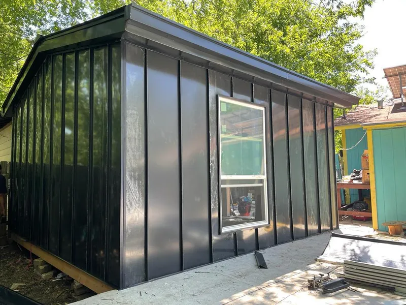 Black standing seam metal wall panels for Metal Roof Installation in Fussels Corner